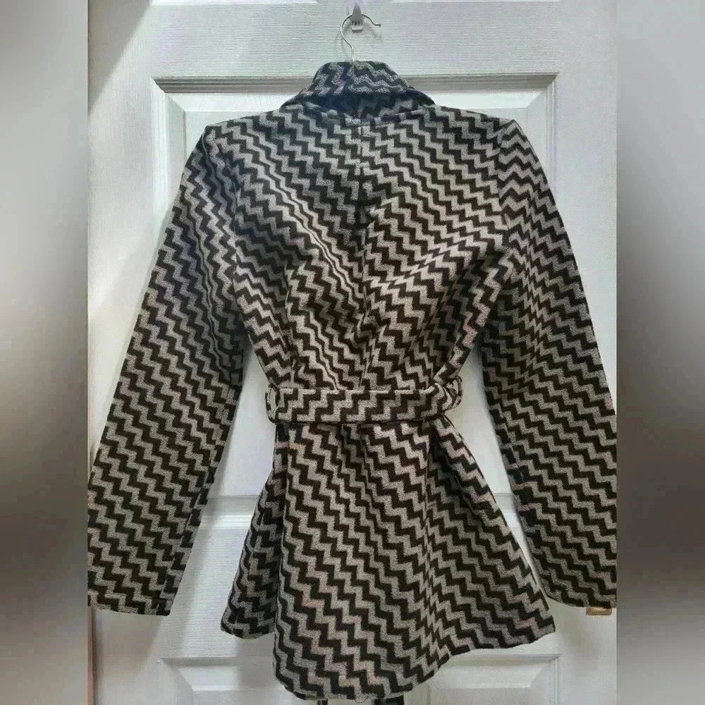 Tulle Anthropologie Women's Chevron 30% Wool Jacket - Picture 2 of 5